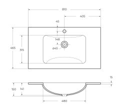 Стеклянная раковина BelBagno BB810/465-LV-VTR-BL