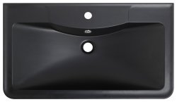 Раковина из искусственного камня BelBagno BB1000/455-LV-ART-ALR-NERO, чёрная матовая