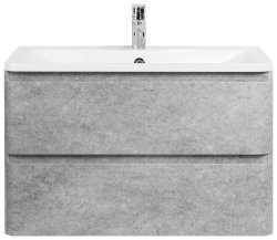 Тумба под раковину BelBagno Albano ALBANO-800-2C-SO-CVG 80x45 подвесная, Венецианская штукатурка (Cemento Verona Grigio)