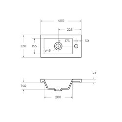 Раковина из искусственного мрамора BelBagno BB-400-PM-LVB