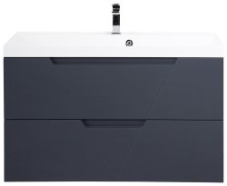 Тумба под раковину BelBagno Vittoria VITTORIA-1000-2C-SO-GO-P 100x45 подвесная, Серый матовый (Grigio Opaco)
