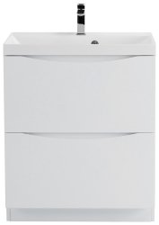 Тумба под раковину BelBagno Marino MARINO-600-2C-PIA-BL-P 60x45 напольная, Белый глянцевый (Bianco Lucido)