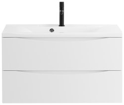 Тумба под раковину BelBagno Marino MARINO-900-2C-SO-BL-P 90x45 подвесная, Белый глянцевый (Bianco Lucido)