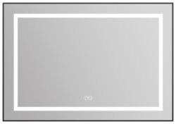 Зеркало с подсветкой BelBagno KRAFT SPC-KRAFT-985-685-TCH-WARM-NERO 98.5x68.5, черный