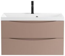 Тумба под раковину BelBagno Marino MARINO-800-2C-SO-CL-P 80x45 подвесная, Капучино глянец (Capucino Lucido)
