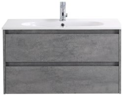 Тумба под раковину BelBagno Kraft KRAFT-1000-2C-SO-CG 100x46 подвесная, серый цемент