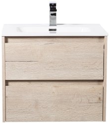 Тумба под раковину BelBagno Kraft KRAFT-600-2C-SO-RGB 60x46 подвесная, дуб галифакс белый
