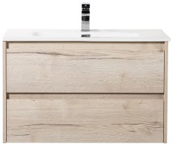 Тумба под раковину BelBagno Kraft KRAFT-900-2C-SO-RGB 90x46 подвесная, дуб галифакс белый