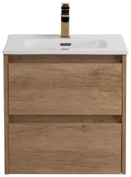 Тумба под раковину BelBagno Kraft KRAFT-500-2C-SO-RNN 50x46 подвесная, дуб небраска натуральный