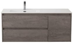 Тумба под раковину BelBagno Kraft KRAFT-1200-2C-1A-SO-CG-L 120x46 подвесная, серый цемент