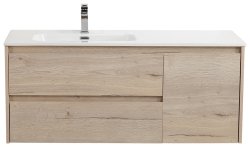Тумба под раковину BelBagno Kraft KRAFT-1200-2C-1A-SO-RGB-L 120x46 подвесная, дуб галифакс белый