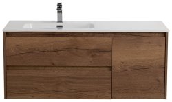 Тумба под раковину BelBagno Kraft KRAFT-1200-2C-1A-SO-RT-L 120x46 подвесная, дуб табачный