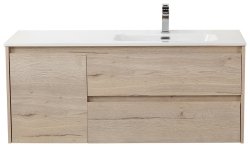 Тумба под раковину BelBagno Kraft KRAFT-1200-2C-1A-SO-RGB-R 120x46 подвесная, дуб галифакс белый