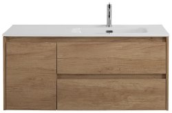 Тумба под раковину BelBagno Kraft KRAFT-1000-2C-1A-SO-RNN-R 100x46 подвесная, дуб небраска натуральный