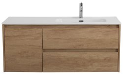 Тумба под раковину BelBagno Kraft KRAFT-1200-2C-1A-SO-RNN-R 120x46 подвесная, дуб небраска натуральный