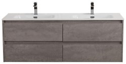 Тумба под раковину BelBagno Kraft KRAFT-1200-4C-SO-2-CG 120x46 подвесная, серый цемент