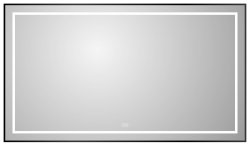 Зеркало с подсветкой BelBagno KRAFT SPC-KRAFT-1400-800-LED-TCH-WARM-NERO 140x80, черный