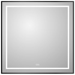 Зеркало с подсветкой BelBagno KRAFT SPC-KRAFT-800-800-LED-TCH-WARM-NERO 80x80, черный