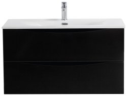 Тумба под раковину BelBagno Marino-Cer-Mini MARINO-CER-MINI-800-2C-SO-NL-P 79,6x39 подвесная, черный глянцевый