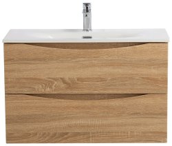 Тумба под раковину BelBagno Marino-Cer-Mini MARINO-CER-MINI-800-2C-SO-WO-P 79,6x39 подвесная, белый дуб