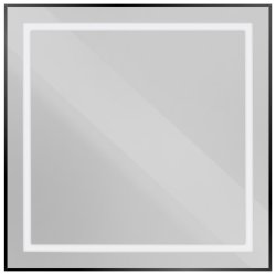 Зеркало с подсветкой BelBagno KRAFT SPC-KRAFT-800-800-SENS-NERO 80x80, черный
