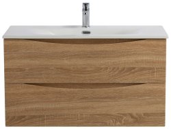 Тумба под раковину BelBagno Marino-Cer-N MARINO-CER-N-800-2C-SO-WO-P 79,6x45,5 подвесная, белый дуб
