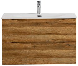 Тумба под раковину BelBagno Marino-Cer-N MARINO-CER-N-800-2C-SO-RR-P 79,6x45,5 подвесная, дуб фактурный
