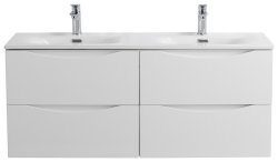 Тумба под раковину BelBagno Marino-Cer-N MARINO-CER-N-1200-4C-SO-BO-P 120,2x46,2 подвесная, белый матовый