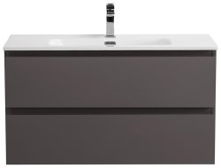Тумба под раковину BelBagno Kraft KRAFT-1000-2C-SO-GSO 100x45,5 подвесная, темно-серый матовый