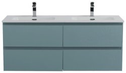 Тумба под раковину BelBagno Kraft KRAFT-1200-4C-SO-AO 120x45,5 подвесная, голубой матовый