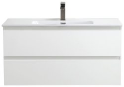Тумба под раковину BelBagno Kraft KRAFT-1000-2C-SO-BO 100x45,5 подвесная, белый матовый