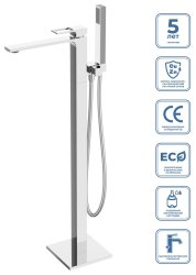 Напольный смеситель для ванны BelBagno LUCE LUC-FMT-CRM, хром
