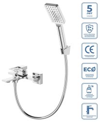 Смеситель для ванны BelBagno LUCE LUC-VASM-CRM, хром