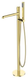Напольный смеситель для ванны BelBagno UNO UNO-FMT-ORO, глянцевое золото