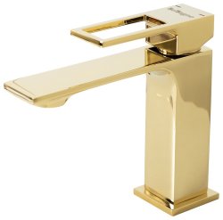 Смеситель для раковины BelBagno Luce LUC-LVM-ORO, глянцевое золото
