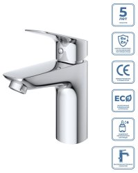 Смеситель для раковины BelBagno Due DUE-LVM-CRM-W0, хром