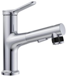 Смеситель для раковины BelBagno BB-LVMD-CRM-W0 с выдвижным изливом, хром