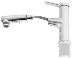 Смеситель для раковины BelBagno BB-LVMD-CRM-W0 с выдвижным изливом, хром