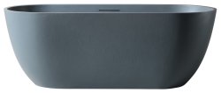 Ванна Abber Frankfurt AM9941G 170x75 из композитного камня Rock отдельностоящая, серая матовая
