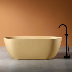 Ванна Abber Frankfurt AM9941MS 170x75 из композитного камня Rock отдельностоящая, песочная матовая