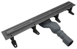 Душевой лоток Cezares LUX LUX-LD-90-GM 90 см, оружейная сталь