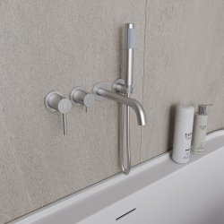 Смеситель для ванны OLIVEEKA Y OL-889017-BN встраиваемый, никель матовый