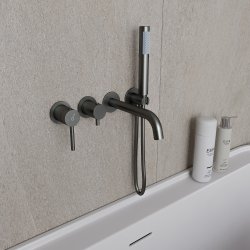 Смеситель для ванны OLIVEEKA Y OL-889017-BGM встраиваемый, матовый оружейный металл