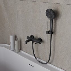 Смеситель для ванны OLIVEEKA Y OL-639017-MB, черный матовый