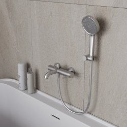 Смеситель для ванны OLIVEEKA Y OL-639017-BN, никель матовый