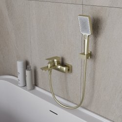 Смеситель для ванны OLIVEEKA D OL-639003A-BG, золотой матовый