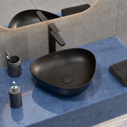 Смеситель для раковины VitrA Root Square A4273336EXP высокий, черный матовый