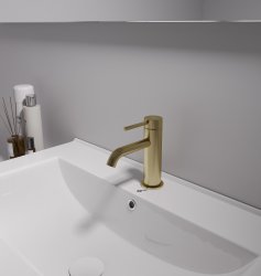 Смеситель для раковины OLIVEEKA Y OL-88139017-BG, золотой матовый