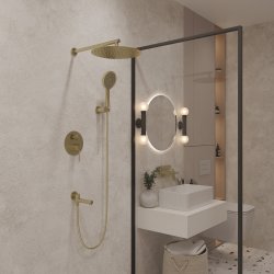Душевая система OLIVEEKA Y OL-939017-BG встраиваемая, золотой матовый