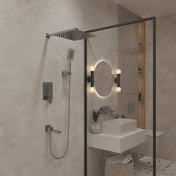 Душевая система OLIVEEKA D OL-939003-BN встраиваемая, никель матовый